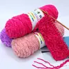 Hilo de Chenilla Brillante Peludo de Tres Hebras, Hilo para Zapatos de Ganchillo, Lana Gruesa para Tejer Suéteres, Bufandas, Gorros