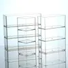 Divisor de Gaveta Caixa Organizadora Embutida Papelaria Acrílico Transparente Mesa Cosméticos Diversos Armazenamento Organização Estilo Muji