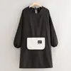 Delantal Sencillo Estampado de Manga Larga para Trabajo de Catering, Anti-Manchas, Ropa de Trabajo Integral, Cocina, Overol Impermeable para el Hogar