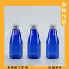 Botella de tapa de mariposa azul 200ml botella de hidrosol botella dispensadora de gel antibacterial 200ML botella de hombro inclinado con tapa abatible botella de detergente para ropa