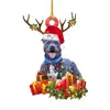 Perro Navideño Transfronterizo Colgante Navideño Acrílico Adornos Navideños Decoración del Hogar Juego de Colgantes para Árbol de Navidad