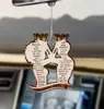 Colgantes Personalizados Transfronterizos de Calavera de Amor para Pareja, Acrílico, Colgantes para Coche, Decoraciones de Halloween, Navidad, Hogar