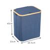 Cesta para ropa sucia transfronteriza para dormitorio con bolsa interior con tapa, plegable, de bambú y madera, para baño, grande