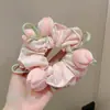 Super Fada Estilo Coreano Simples Tulipa Elástico de Cabelo Grande Intestino High-End Fashionável Chique Versátil para o Dia a Dia Elástico de Cabelo Flor 3D