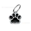 Novo Pingente DIY de Metal com Esmalte Colorido de Patinha de Cachorro Acessórios de Pingente de Liga para Suprimentos de Pet Ornamento para Pendurar