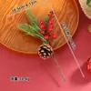 Cortes Navideños Transfronterizos Piñas Simuladas Ramo de Piñas Navideñas Simuladas Accesorios Decoración Festiva Frutas Navideñas Simuladas