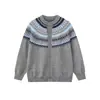 Suéter de punto Fair Isle, cárdigan de pareja para hombre y mujer, cuello redondo, estilo vintage, otoño/invierno, venta al por mayor desde una fábrica transfronteriza