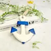 Promoção de Fábrica Estilo Mediterrâneo Âncora de Madeira e Ferro Âncora de Navio Marítimo Decoração de Parede de Casa com Rede de Pesca