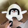 Chapéu Quente de Pinguim de Desenho Animado para Crianças, Chapéu de Pelúcia para Outono e Inverno para Meninos e Meninas, Chapéu com Proteção para as Orelhas para Prevenir o Frio, Chapéu de Tricô Super Fofo