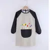 Overol de pintura para niños delantal de pintura artística impermeable a prueba de aceite ropa protectora manga larga vestido inverso guardería logo personalizado