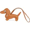 Chaveiro de Couro de Dachshund Fofo, Pingente Personalizado de Animal de Estimação em Desenho Animado, Pequeno Acessório para Viagens Diárias e Decoração de Bolsa