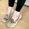 Soporte Zapatos de Tela Antiguos de Beijing Personalizados para Mujer, Zapatos Planos Nuevos, Suelas Blandas Transfronterizas, Antideslizantes, Transpirables y Cómodos Zapatos de Madre