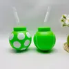 Fabricante Personalizado Desenho Animado Crianças Copo de Palha Festa de Basquete Copo para Bebida de Suco Criativo Esférico Plástico Copo de Chá de Leite