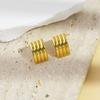 Pendientes de cuatro hilos con diseño de nicho rojo de red europea y americana, chapados en acero inoxidable, oro de 18 quilates, resistentes a la decoloración, joyería al por mayor
