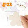 Nueva Forma Decorativa de Flor de Madera en Blanco para Graffiti Piezas de Madera Posavasos Placa Base de Pintura de Flor de Ciruelo de Madera DIY