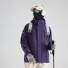 Forro Térmico de Grafeno Negro Dorado Tres en Uno Chaqueta de Forro Polar Casual al Aire Libre para Montañismo Pareja