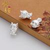 Prata Pura 999 Cabra Dragão Zodíaco Bebê Feito à Mão DIY Contas Pulseira de Contas Pulseira Cinco Bênçãos Acessórios Dragão
