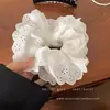 Scrunchie de Renda Estilo Coreano para Mulheres 2026 Novo Estilo Elástico de Cabelo Estilo Preguiçoso Corda de Cabelo Grande Acessório para Coque Flor de Cabelo