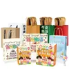 D1Or Mesma Estampa Bolsa Tote de Cartão Branco Aniversário Pequeno Presente Sacola de Presente Design Sacola Tote de Papel Lembrança Sacola de Presente Atacado