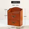 Caja de almacenamiento de madera vintage para artículos varios, a prueba de polvo para el hogar, caja de joyería, flor de begonia, escritorio de sala de estar, habitación, caja de almacenamiento de sentido avanzado