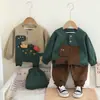 Traje de Bebé Infantil de Primavera y Otoño con Dibujos 2025 Nuevo Estilo Ropa de Primavera para Niños Conjunto de Dos Piezas Casual de Moda de Manga Larga