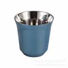 Taza de Café Espesa de Acero Inoxidable 304, Taza de Café Portátil Compacta, Taza de Viaje, Taza de Café Sólida de Color Simple