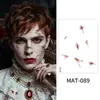 Pegatinas Faciales de Maquillaje Mate Nuevas de Halloween Transfronterizas para Fiestas y Actuaciones Festivas Pegatinas de Tatuaje Facial Temporales