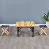 Mesa de Ajedrez Cuadrada Mesa de Mahjong para Estudiantes Plegable Simple para el Hogar Frotada a Mano Mesa de Comedor para Dormitorio Doble Propósito Apartamento Pequeño para Dos Personas