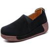 Zapatos Deportivos de Piel Vacuna Nuevos de Primavera 2022 Estilo Coreano Moda Zapatos Rocking de Suela Gruesa Zapatos Individuales de Mujer Zapatos de Mamá Zapatos Casuales de Mujer