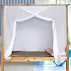 Mosquiteiro Antigo para Uso Doméstico, Feito de Gaze de Algodão, Estruturado com Varetas de Bambu e Amarrado com Cordas, Extra Espesso e Denso, Bloqueador de Luz e à Prova de Poeira, Porta Única, 1,5m Dormitório Estudantil