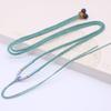Colar de corrente de clavícula de ágata vermelha de seda de gelo pingente diy cordão de cera de jade pingente de ágata contas de cristal colar de cera de abelha corda