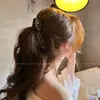 Pinza de plátano con lazo estilo coreano, pinza vertical, pinza de garra para coleta alta, tamaño grande para cabello grueso, pasador para mujer, pinza para la parte posterior de la cabeza, accesorio para el cabello