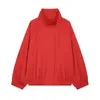 Ropa de Mujer Nueva de Comercio Exterior Transfronterizo Casual Europea y Americana Ajustada con Cuello Alto Cremallera Holgada Estilo Deportivo Chaqueta Abrigo