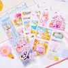 Q Xiaoqi En Stock Papelería Linda para Estudiantes Dibujo Animado Hecho a Mano Pegatinas Guka Cadena Pinzas Set de Pegatinas Artículos de Decoración