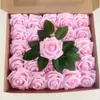 Set de Regalo Caja Transfronteriza de Rosas de Espuma Pe, Flores Artificiales con Tallos y Hojas, 50 Piezas, Flores para Decoración de Bodas, Regalo del Día de San Valentín