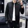 Jaqueta Masculina de Primavera e Outono, Estilo Fresco, Gola Baseball Versátil Roupa Casual Masculina, Gola Alta Top Masculino, Simples e Casual