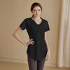 Camiseta deportiva de manga corta para mujer, ropa de secado rápido, ropa de verano fina, transpirable, holgada, para fitness, correr, ropa de yoga adelgazante.