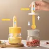 Frasco de Condimentos Retráctil de Vidrio Botella de Condimentos Integrada Caja Sellada de Condimentos para Cocina Botella de Especias para el Hogar Frasco de Sal Botella de Condimentos