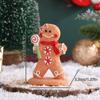 Adornos navideños de hombrecito de jengibre con dibujos animados europeos y americanos, adornos navideños para ventanas, regalos navideños para niños, artesanías de resina