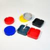 Ashtray Redondo de Silicone Resistente a Altas Temperaturas Anti-Queda para Cyber Café Mais Vendido Ashtray de Silicone Retardante de Chama Ecológico Selecionado em Cor Pura