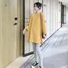 Ropa de Maternidad Traje de Otoño Sudadera de Maternidad a la Moda Longitud Media Suelta de Otoño Top de Maternidad de Manga Larga