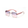 Lentes Xunge sin montura cuadrados retro Gafas de sol para hombre con adornos de diamantes de montura grande Moda coreana Gafas de sol de calle de moda para mujer