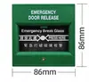 Botón Táctil Metálico Interruptor de Control de Acceso Impermeable Botón con Sensor Infrarrojo Botón de Rotura de Cristal Interruptor de Alarma de Emergencia