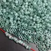 Jade Natural Material Grado A Donut Azul Hielo Círculo Espaciador Cuentas Joyería de Jade Collar Pulsera Hecho a Mano Accesorios de Jade
