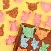Molde de Biscoito Rena de Natal Coração 3D Desenho Animado Molde de Biscoito Argila DIY Simulação Biscoitos Impressos