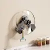 Suporte de tampa de panela com ventosa, montado na parede, sem furos, suporte de armazenamento de cozinha multifuncional, porta-tábua de corte