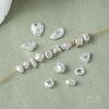 Cuentas Separadoras al por Mayor Cobre Recubierto Plata Pura Gruesa Piedra Irregular Trébol Separador Pulsera DIY Accesorios de Joyería Cuentas Sueltas