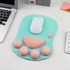 Venta al por mayor de alfombrillas de ratón, Alfombrilla de ratón suave de silicona con forma de pata de gato, Alfombrilla antideslizante para muñeca, Almohadilla de soporte para muñeca, Hecho a medida