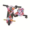 Coche eléctrico de drift exclusivo transfronterizo, kart de drift infantil inteligente de tres ruedas, scooter monoplaza giratorio 360 grados