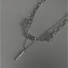 Collar Apilado de Doble Capa para Mujer, Chicas Populares Europeas y Americanas, Cadena para Clavícula de Verano para Hombre, Diseño de Nicho Hip-Hop de Moda Ins, Accesorios Dulces y Geniales
